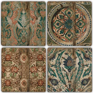 Oscar Stone Doğaltaş Bardak Altlığı - 4'lü Set 10 x 10 cm