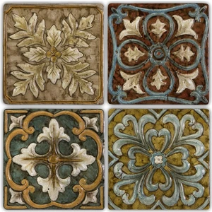 Oscar Stone Doğaltaş Bardak Altlığı - 4'lü Set 10 x 10 cm