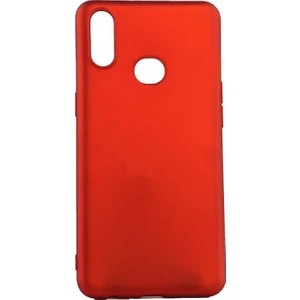 Case Street Samsung Galaxy A10s Kılıf Premier Silikon Esnek Koruma + Nano Glass Kırmızı