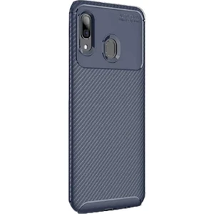 Samsung Galaxy A10s Kılıf Negro Karbon Dizayn Silikon Lacivert