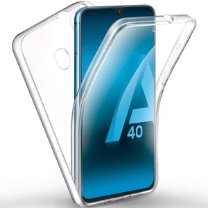 Samsung Galaxy A40 Kılıf Ön Arka Şeffaf Silikon Koruma Şeffaf