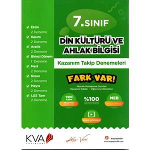 Koray Varol Akademi  7.Sınıf Din Kültürü Kazanım Takip Denemeleri