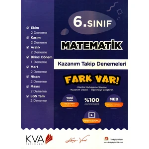 Koray Varol Akademi  6.Sınıf Matematik Kazanım Takip Denemeleri
