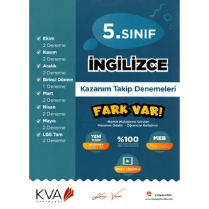 Koray Varol Akademi  5.Sınıf Ingilizce Kazanım Takip Denemeleri