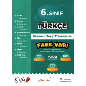 Koray Varol Akademi  6.Sınıf Türkçe Kazanım Takip Denemeleri