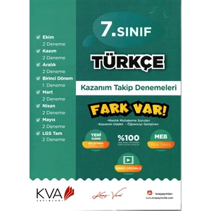 Koray Varol Akademi  7.Sınıf Türkçe Kazanım Takip Denemeleri