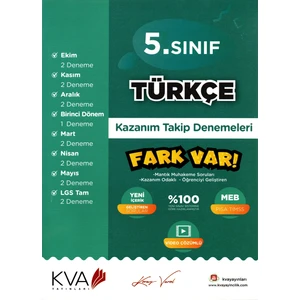Koray Varol Akademi  5.Sınıf Türkçe Kazanım Takip Denemeleri