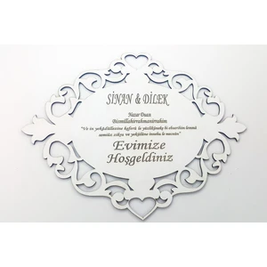 Show Bazaar Kişiye Özel Ahşap Kapı Süsü Sade