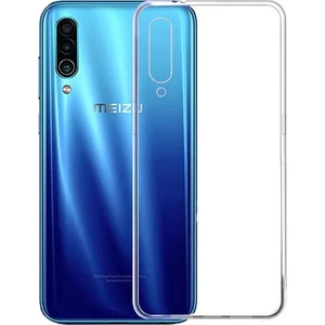 Tekno Grup Meizu 16Xs Kılıf Darbe Emici Süper Silikon Kılıf Şeffaf + Cam Ekran Koruyucu