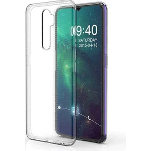 Tekno Grup Oppo A5 Kılıf Darbe Emici Süper Silikon Kılıf Şeffaf + Tam Kaplayan 5D Cam