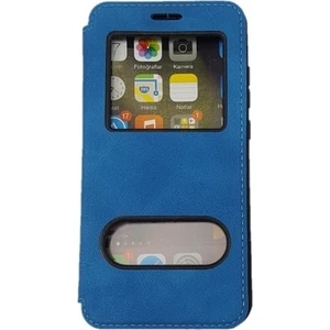 Tekno Grup Samsung Galaxy A50s Kılıf Kapaklı Pencereli Elit Kılıf - Mavi