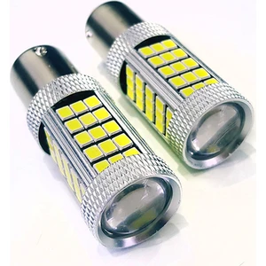 P21W-1156-9W- Tek Duy Dipli Led Ampul Beyaz Mercekli 2835 Chip-66Smd Ultra Parlak 6000K