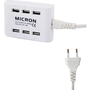 Mıcron 6 Port Çoklu Şarj Cihazı 4.8 Amper
