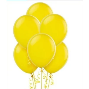 Masal Diyarı Lateks Balon Sarı Metalik Parlak 10'lu