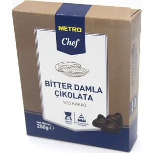 Metro Chef Bitter Damla Çikolata (250 gr)