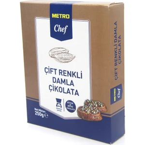 Metro Chef Çift Renkli Damla Çikolata (250 gr)
