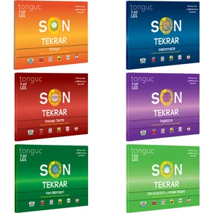 Tonguç Akademi LGS 8. Sınıf Son Tekrar Seti (6 Kitap)