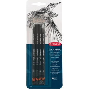 Graphic Pencils Dereceli Kalem Seti (Karakalem Eskiz Çizim Seti) Soft (Sketching) 4'lü Blister