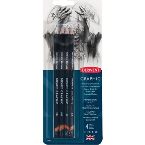 Graphic Pencils Dereceli Kalem Seti (Karakalem Eskiz Çizim Seti) Medium (Designer) 4'lü Blister