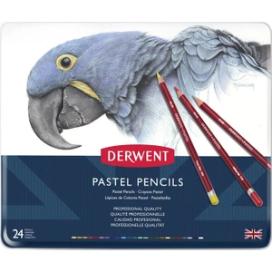 Pastel Pencil 24'lü Teneke Kutu Pastel Kalem Seti