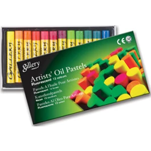 Gallery Flourescent Yağlı Pastel Boya 12 Renk Fosforlu
