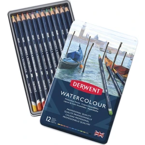 Watercolour Pencil Suluboya Kalem Seti 12'li Teneke Kutu