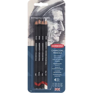 Charcoal Pencils Karakalem Eskiz Kömür Füzen Kalem Seti 4'lü Blister