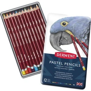 Pastel Pencil 12'li Teneke Kutu Pastel Kalem Seti