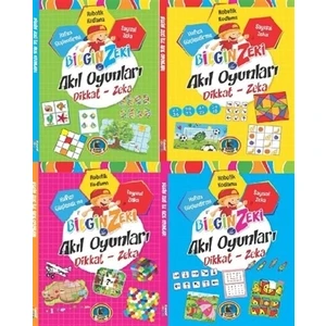 Bilgin Zeki ile Akıl Oyunları Dikkat Zeka - 4 Kitap Takım