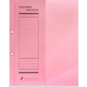 Yarım Kapak Kapsüllü Karton Dosya Pembe Renk 1.Kalite 50 Adet