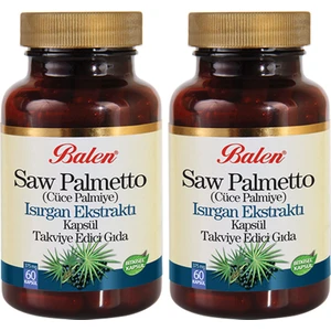 Saw Palmetto Cüce Palmiye Isırgan Ekstraktı 60 Kapsül x 2 Adet