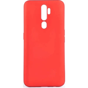 Tekno Grup Oppo A5 2020 Kılıf Mat Premium Silikon Kılıf - Kırmızı