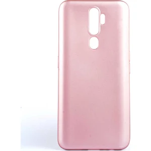 Tekno Grup Oppo A5 2020 Kılıf Mat Premium Silikon Kılıf - Rose + Cam Ekran Koruyucu