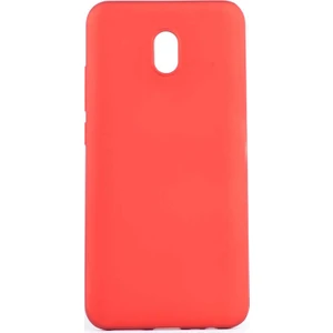 Tekno Grup Xiaomi Redmi 8A Kılıf Mat Premium Silikon Kılıf - Kırmızı + Cam Ekran Koruyucu