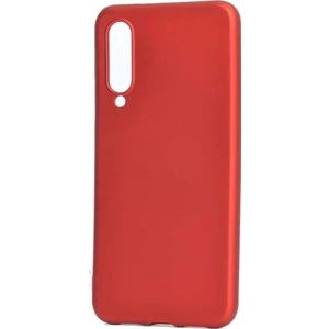 Tekno Grup Xiaomi Mi 9 Lite Kılıf Mat Premium Silikon Kılıf - Kırmızı + Tam Kaplayan 6D Nano Ekran Koruyucu