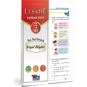 Açı Yayınları 6. Sınıf Sosyal Bilgiler Çek Kopart Yaprak Test
