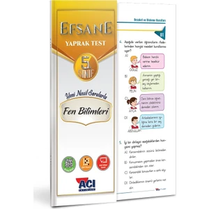 Açı Yayınları 5. Sınıf Fen Bilimleri Çek Kopart Yaprak Test
