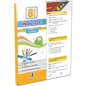 Özde Bir Yayınları  8.Sınıf İngilizce Çek Kopar Yaprak Test