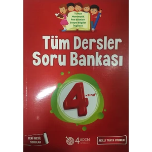 4 Adım Yayınları 4 Adım 4. Sınıf Tüm Dersler Soru Bankası