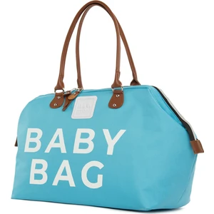Kadın Mavi Baby Bag Baskılı Bebek Bakım Çantası