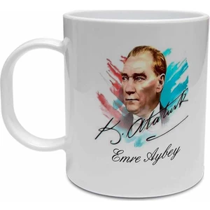 Kişiye Özel Atatürk Imza Tasarımlı Kupa