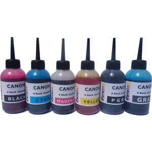 Canon Mg6350 7150 7500 6x100 ml Mürekkep Seti - 6 Renk