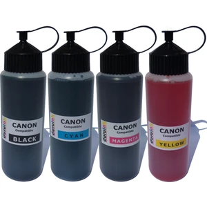 Canon Bitmeyen Kartuşlu Tanklı Yazıcı Uyumlu 4x500 ml Mürekkep Seti - 4 Renk