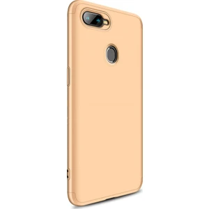 Oppo A5S Kılıf Double Dip 360 Protective - Gold