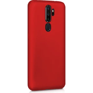 Oppo A9 2020 Mat Silikon Kılıf - Kırmızı