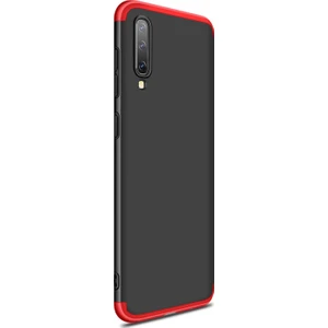 Samsung Galaxy A30S Kılıf Double Dip 360 Protective - Siyah - Kırmızı