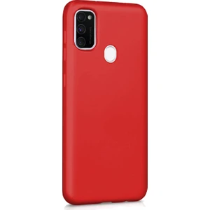 Samsung Galaxy M30s Mat Silikon Kılıf - Kırmızı