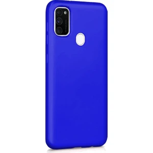 Samsung Galaxy M30s Mat Silikon Kılıf - Mavi