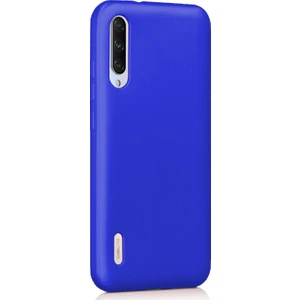 Xiaomi Mi 9 Lite Mat Silikon Kılıf - Mavi