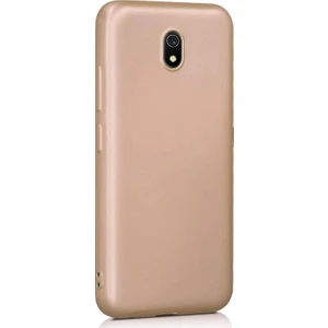 Xiaomi Redmi 8A Mat Silikon Kılıf - Gold